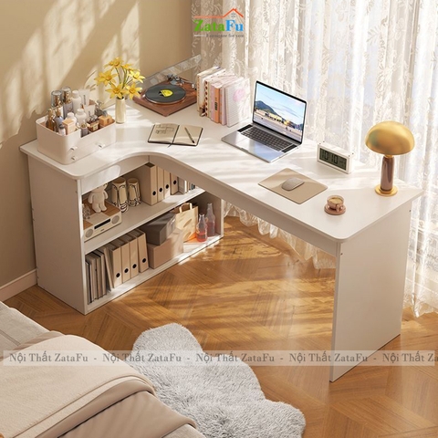 Bàn Học Bàn Làm Việc Góc Tường Chữ L Phong Cách Hiện Đại BLV-160 ZataFu