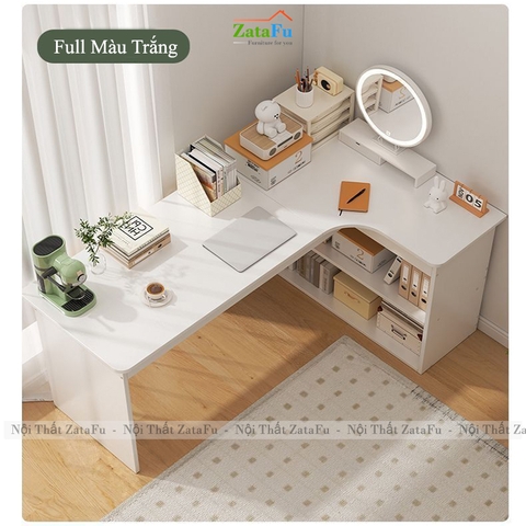Bàn Học Bàn Làm Việc Góc Tường Chữ L Phong Cách Hiện Đại BLV-160 ZataFu