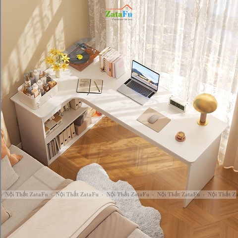 Bàn Học Bàn Làm Việc Góc Tường Chữ L Phong Cách Hiện Đại BLV-160 ZataFu