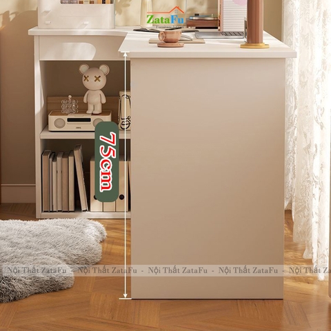 Bàn Học Bàn Làm Việc Góc Tường Chữ L Phong Cách Hiện Đại BLV-160 ZataFu