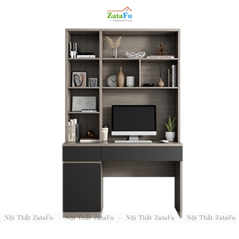Bàn học liền kệ sách đơn giản BLV-49