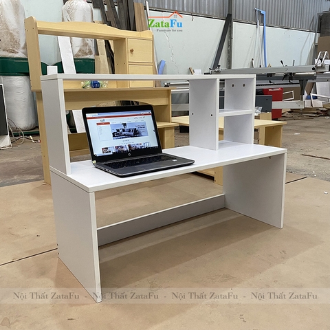 Bàn học ngồi bệt liền kệ BLV-64