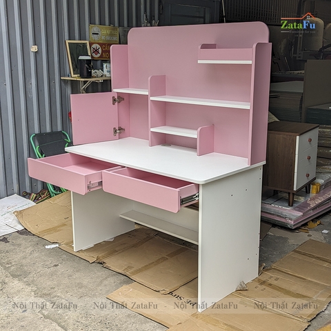 Bàn Học Gỗ Công Nghiệp Kết Hợp Kệ Sách Xinh Xắn Cho Bé BLV- 93