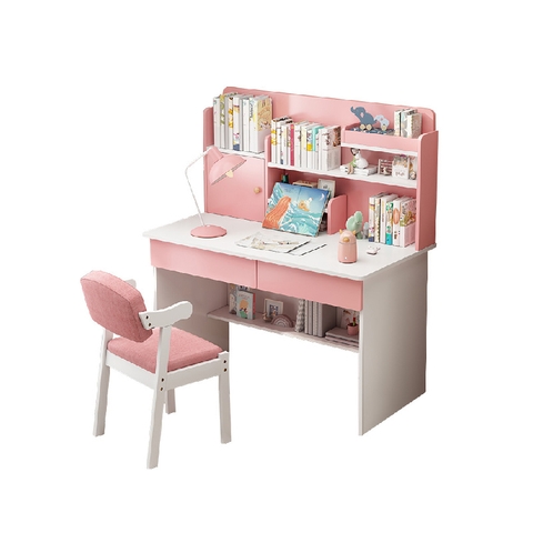 Bàn Học Gỗ Công Nghiệp Kết Hợp Kệ Sách Xinh Xắn Cho Bé BLV- 93