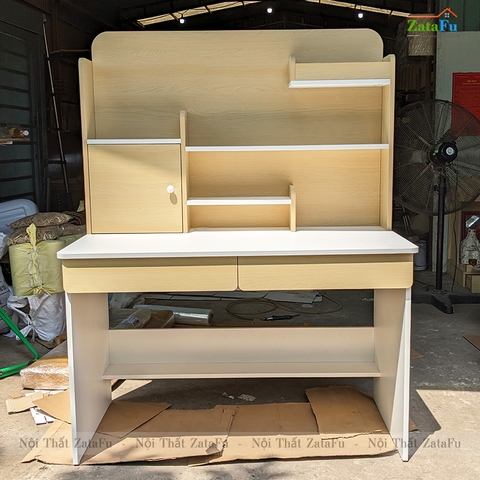 Bàn Học Gỗ Công Nghiệp Kết Hợp Kệ Sách Xinh Xắn Cho Bé BLV- 93