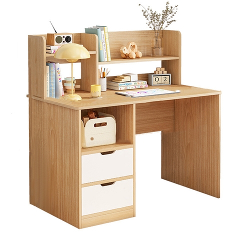 Bàn Học Cho Bé Có Kệ Sách Gỗ MDF Dày 17mm BLV-34