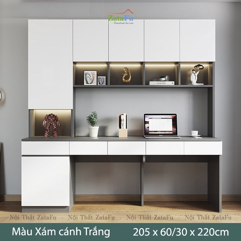 Bàn Làm Việc Đôi 2 Người Kèm Kệ Tủ Lớn BLV-110
