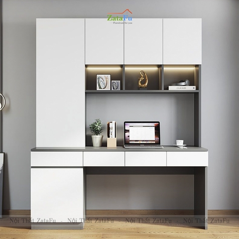 Bàn Làm Việc Đôi 2 Người Kèm Kệ Tủ Lớn BLV-110