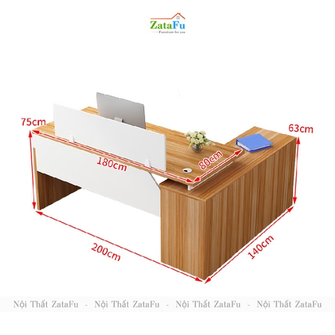 Bàn làm việc, bàn văn phòng chữ L đơn giản BLV-77