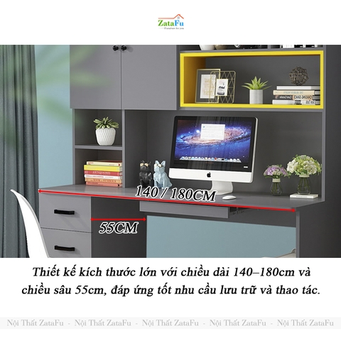 Bàn Làm Việc Gỗ Công Nghiệp MDF Có Ngăn Kéo Bàn Phím Hiện Đại BLV-157 ZataFu