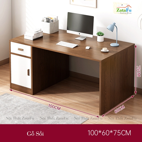 Bàn làm việc gỗ phong cách tối giản BLV-28
