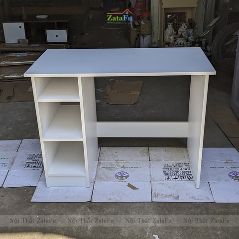 Bàn Làm Việc Gỗ Giá Rẻ Kèm Kệ Sách BLV-36 ZataFu