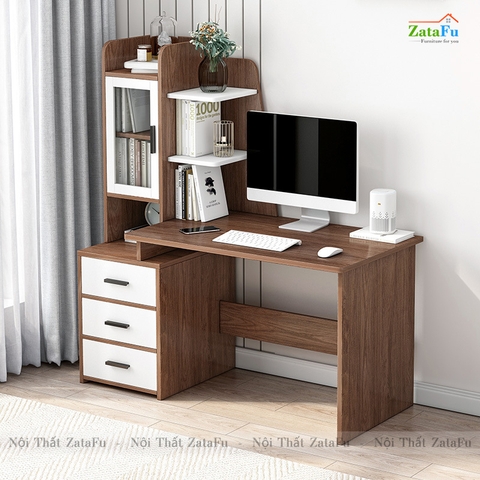 Bàn học bàn làm việc liền kệ sách độc đáo BLV-60