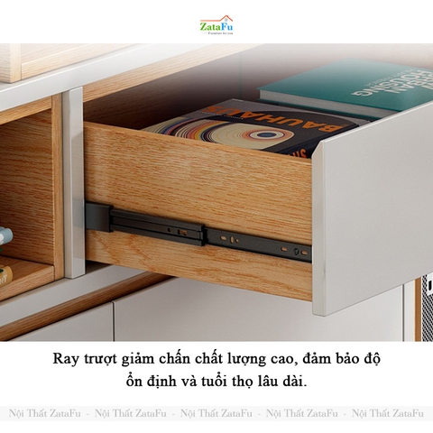 Bàn Làm Việc Chữ L Kèm Tủ Tùy Chỉnh Có Thể Xoay Ngang BLV-158 ZataFu