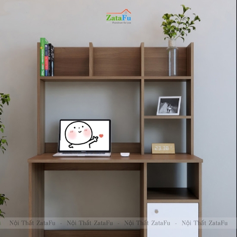 Bàn học bàn làm việc liền kệ sách BLV-35
