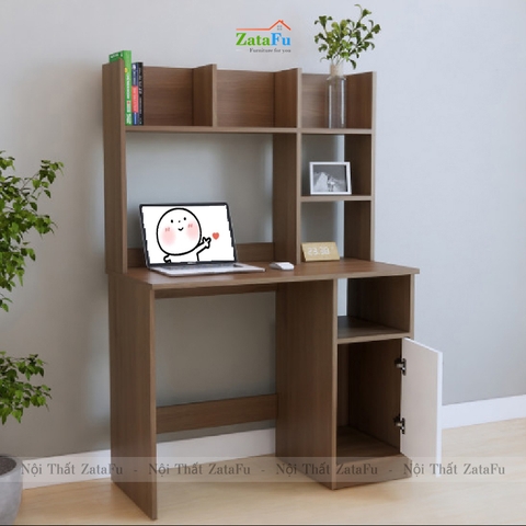 Bàn học bàn làm việc liền kệ sách BLV-35