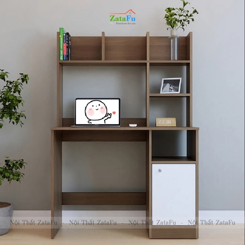 Bàn học bàn làm việc liền kệ sách BLV-35