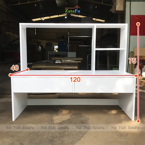Bàn Làm Việc Ngồi Bệt Kèm Kệ Có Ngăn Kéo BLV-92