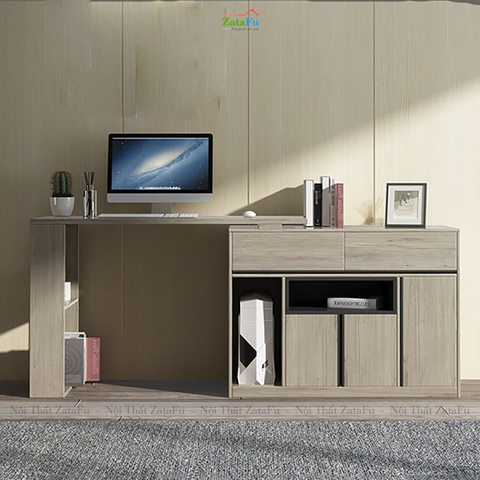 Bàn Làm Việc Gỗ Xếp Gọn Kèm Tủ Hồ Sơ Tùy Chỉnh BLV-159 ZataFu