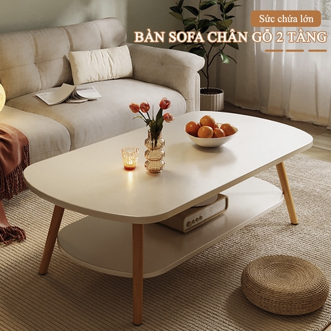 Bàn Trà SoFa Phòng Khách 2 Tầng Thiết Kế Hiện Đại Phong Cách Bắc Âu Gỗ MDF BSF-34 ZataFu