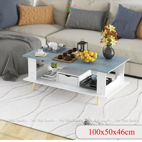 Bàn Trà Sofa Phòng Khách Thiết Kế Đơn Giản Gỗ MDF BSF-37 ZataFu