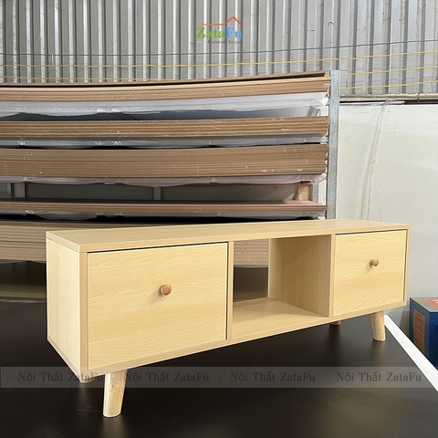 Bàn sofa chân gỗ với 4 hộc tủ kéo thiết kế đơn giản BSF-09