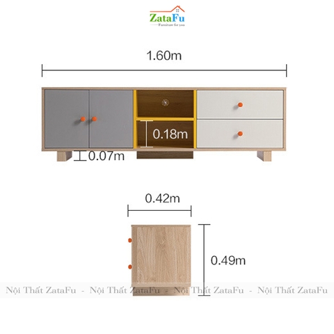Kệ tivi phòng khách phong cách năng động KTV-09