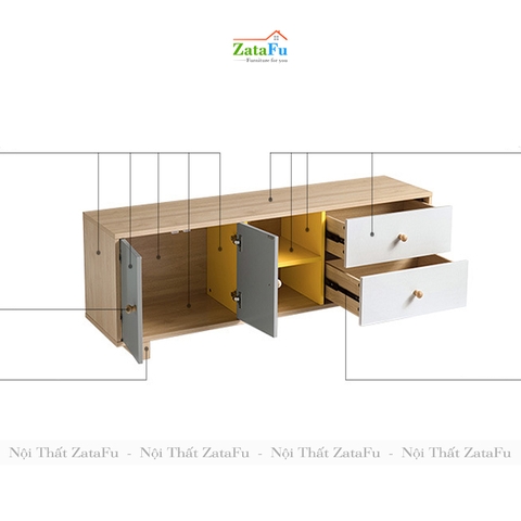 Kệ tivi phòng khách phong cách năng động KTV-09