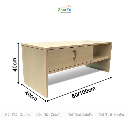 Bàn học, bàn làm việc ngồi bệt 1 ngăn kéo có khóa BLV-43