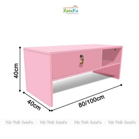 Bàn học, bàn làm việc ngồi bệt 1 ngăn kéo có khóa BLV-43