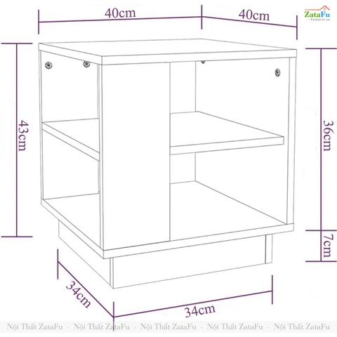 Bàn Trà SoFa Phòng Khách Gỗ MDF Đơn GIản Tiện Nghi  BSF-41 ZataFu