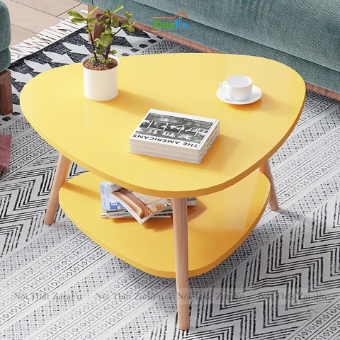 Bàn trà sofa hình tam giác chân gỗ BSF-20
