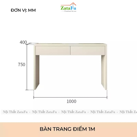 Bàn Trang Điểm Gỗ MDF Mamg Phong Cách Tối Giản BTD-37 ZataFu