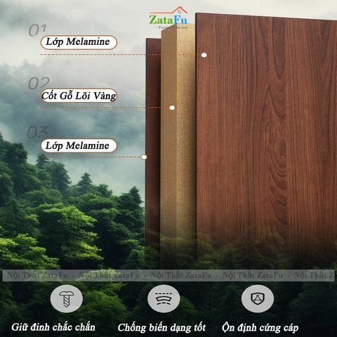 Bàn Trang Điểm Chân Gỗ Tự Nhiên Thiết Kế Nhiều Ngăng Chứa Đồ BTD-30 ZataFu