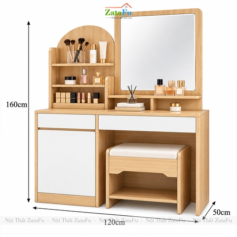 Bàn Trang Điểm Thiết Kế Đơn Giản Phong Cách Bắc Âu Có Kèm Ghế BTD-32 ZataFu
