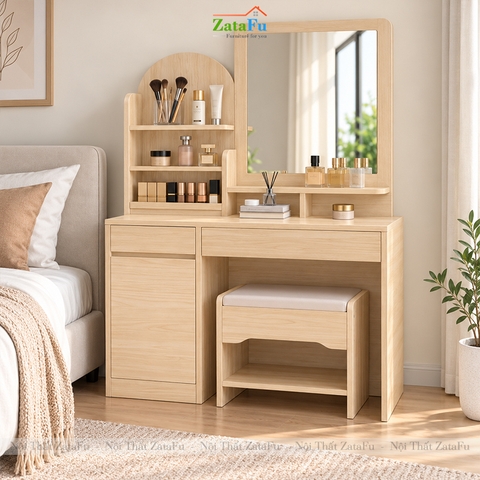 Bàn Trang Điểm Thiết Kế Đơn Giản Phong Cách Bắc Âu Có Kèm Ghế BTD-32 ZataFu