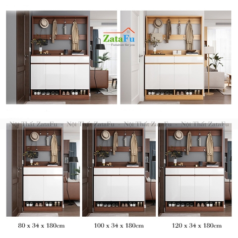 Tủ để giày gỗ có giá treo đồ TGIAY-09