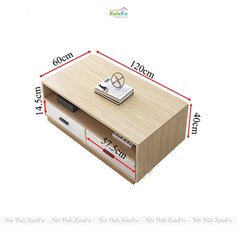 Combo Bàn Trà Sofa, Kệ Tủ Tivi Phòng Khách Thiết Kế Hiện Đại Gỗ MDF BSF-42 ZataFu