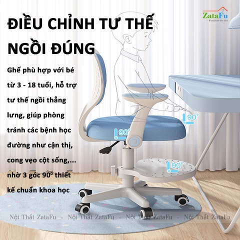 Ghế ngồi học cho bé chống gù tăng chỉnh chiều cao Y7A