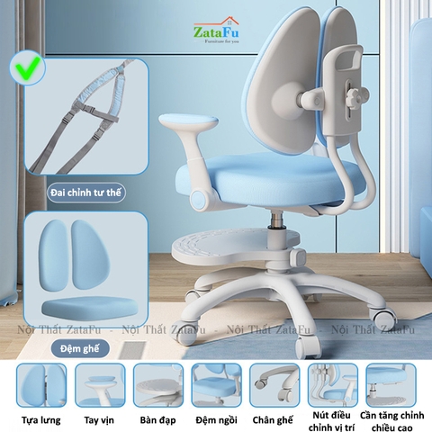 Ghế học sinh chống gù tăng chỉnh chiều cao RA-2