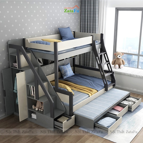 Giường ngủ 2 tầng tích hợp nhiều tiện nghi cho bé GG-32
