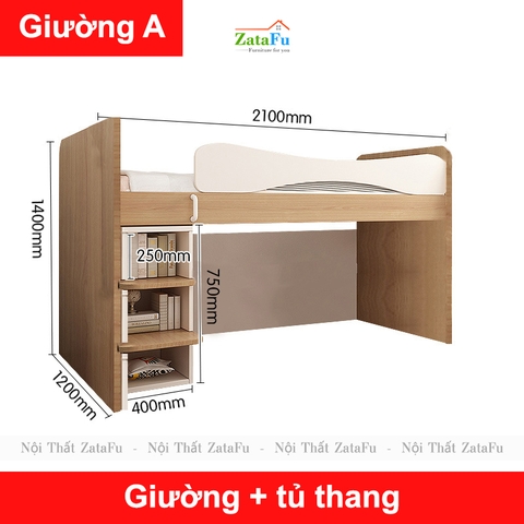 Giường ngủ thông minh nhiều modul kết hợp cho bé mẫu 2 GG-43