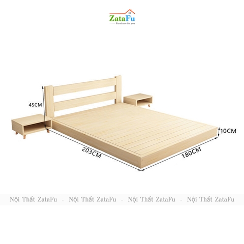 Giường Gỗ Phòng Ngủ Giường Đặt Sàn GG-24