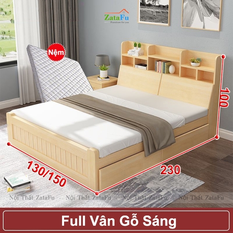 Giường ngủ gỗ công nghiệp hiện đại cho phòng ngủ tiện nghi GG-26