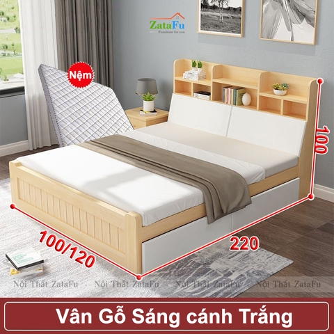 Giường ngủ gỗ công nghiệp hiện đại cho phòng ngủ tiện nghi GG-26