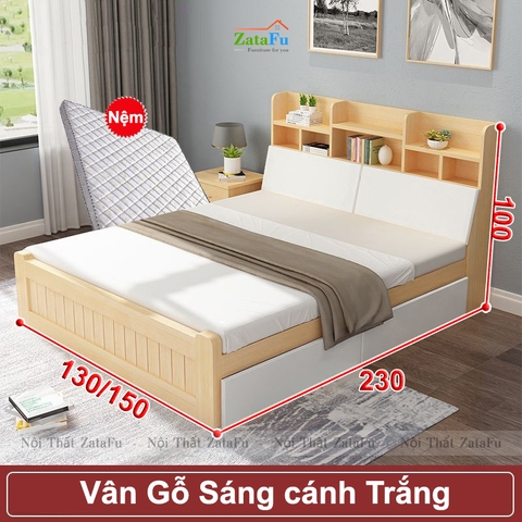 Giường ngủ gỗ công nghiệp hiện đại cho phòng ngủ tiện nghi GG-26