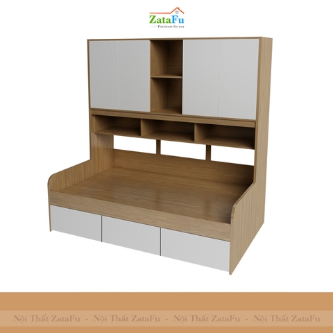 Giường ngủ đơn tích hợp ngăn kéo và tủ GG-02