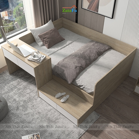 Giường gỗ kết hợp sáng tạo cho phòng ngủ hiện đại GG-33
