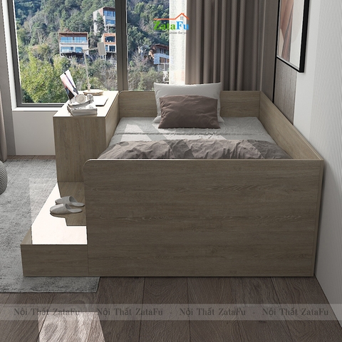 Giường gỗ kết hợp sáng tạo cho phòng ngủ hiện đại GG-33