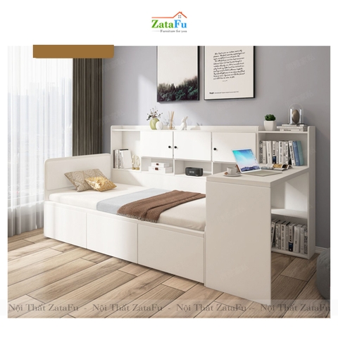 Giường ngủ tích hợp kệ sách trang trí và bàn làm việc GG-14